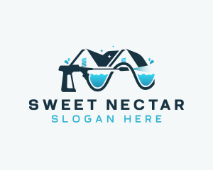 Pressure Washer Cleaning logo design