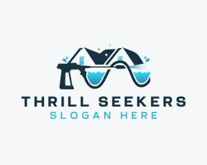 Pressure Washer Cleaning logo design