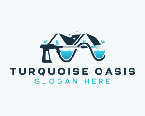 Pressure Washer Cleaning logo design