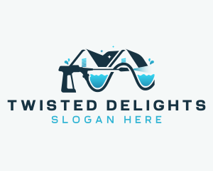 Pressure Washer Cleaning logo design