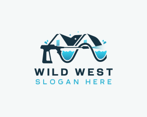 Pressure Washer Cleaning logo design