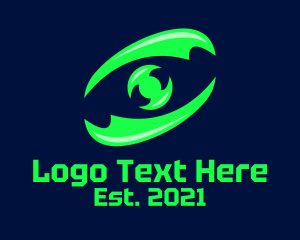 Game Stream - Neon Gaming Eye logo design