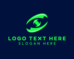 Neon Gaming Eye  logo design