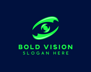 Neon Gaming Eye  logo design