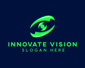 Neon Gaming Eye  logo design