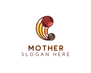 Mother Child Abstract logo design