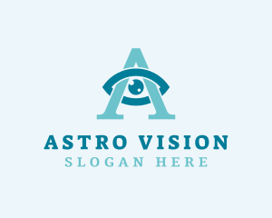 Eye Clinic Letter A logo design