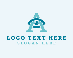 Visual Clinic - Eye Clinic Letter A logo design