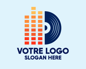 Music Equipment - DJ Turntable Audio logo design