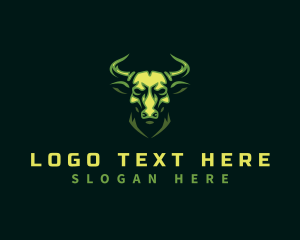Ox - Bull Horn Animal logo design