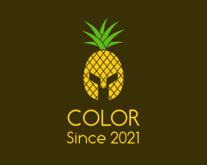 Tropical - Pineapple Spartan Helmet logo design