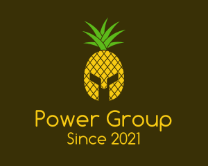 Produce - Pineapple Spartan Helmet logo design