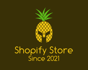 Pineapple Spartan Helmet  logo design