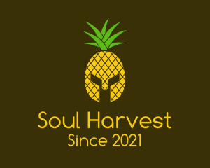 Pineapple Spartan Helmet  logo design