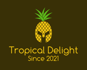 Pineapple - Pineapple Spartan Helmet logo design
