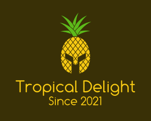 Pineapple Spartan Helmet  logo design