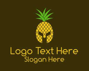 Pineapple Spartan Helmet  Logo