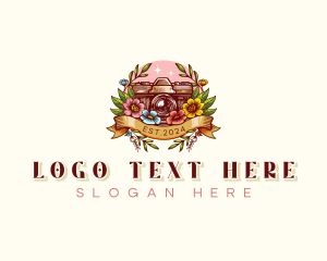 Image - Camera Wreath Photography logo design
