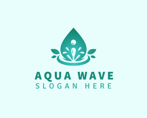 Liquid Water Ripple logo design