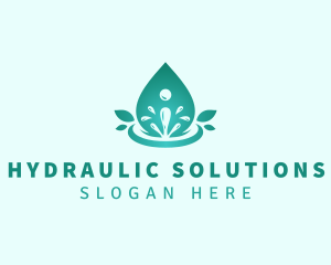 Hydraulic - Liquid Water Ripple logo design