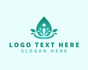 Liquid - Liquid Water Ripple logo design