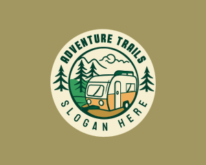 Camp Caravan Adventure logo design