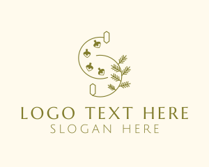 Letter S - Minimalist Herb Spice Letter S logo design