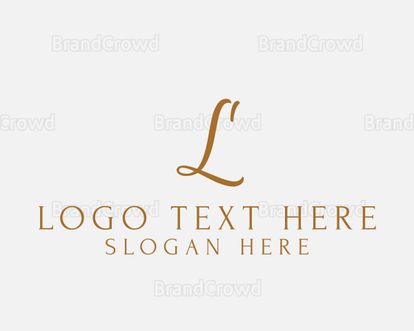 Gold Lifestyle Letter Logo 