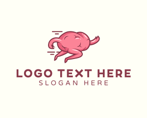 Concept - Brain Running Quiz logo design