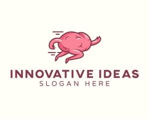 Concept - Brain Running Quiz logo design