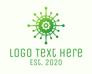Microorganism - Green Lung Compass logo design