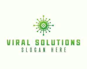 Virology - Virus Bacteria Infection logo design