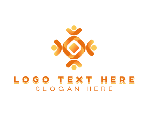 Group - Abstract People Community logo design