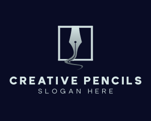 Writing Calligraphy Pen logo design