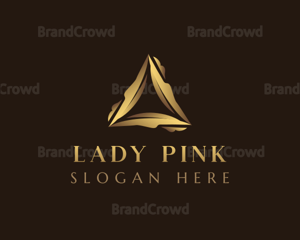Elegant Triangle Pyramid Logo