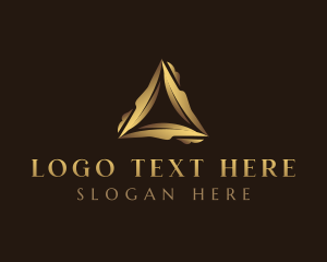 Investement - Elegant Triangle Pyramid logo design