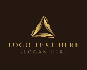 Elegant Triangle Pyramid Logo