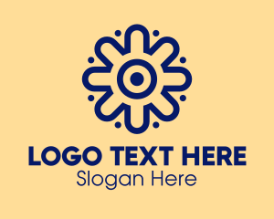 Yellow Circle - Cog Wheel Repair logo design