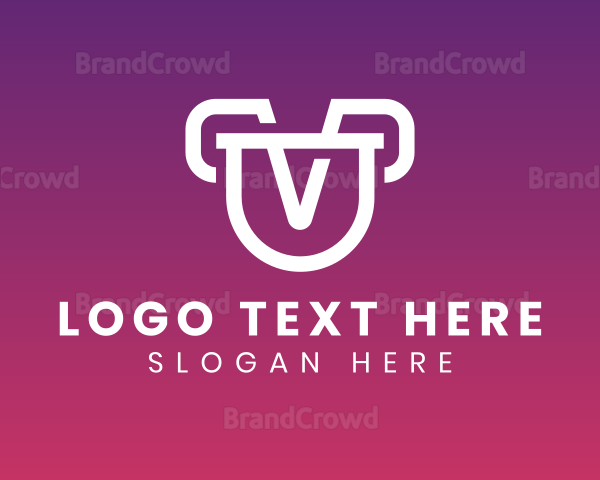 Generic Letter UV Monogram Logo