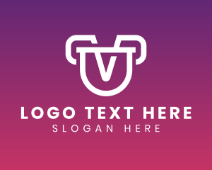 Construction - Generic Letter UV Monogram logo design