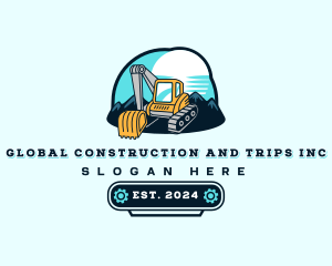 Demolition - Building Construction Excavator logo design