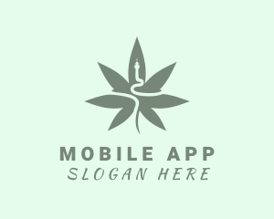 Snake Marijuana Plant Logo