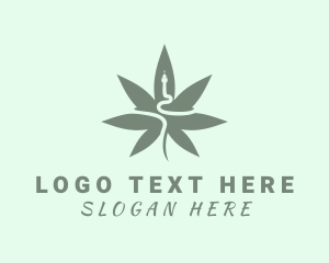Snake Marijuana Plant Logo