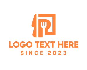Eat - Cutlery Food Utensils logo design