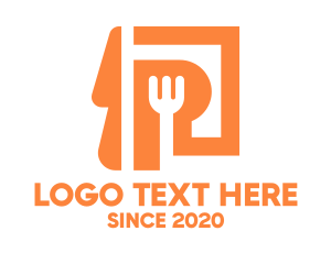 Eating - Modern Food Utensils logo design