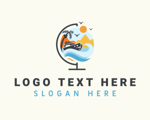 Travel Blogger - Globe Cruise Getaway logo design