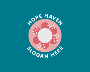 Sweet Floral Doughnut Logo