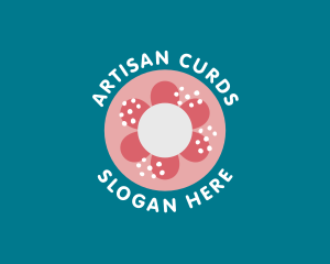 Sweet Floral Doughnut logo design