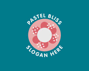 Sweet Floral Doughnut logo design