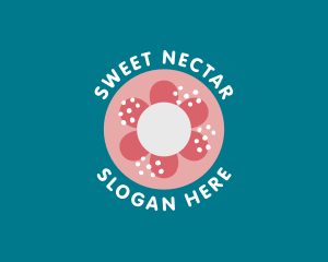 Sweet Floral Doughnut logo design